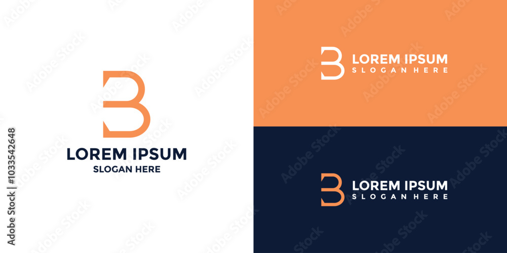 B letter logo with minimalist style B letter logo with minimalist style