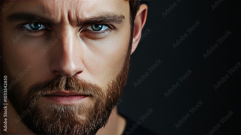 Portrait with obscured face on dark background. Portrait with obscured face on dark background.