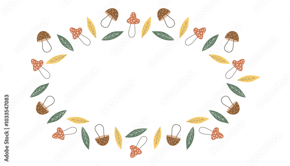mushrooms. porcini mushrooms. fly agaric. a frame made of different mushrooms and leaves. food. autumn harvest. beautiful frame. a template for creating postcards. vector. doodle drawing. on a white mushrooms. porcini mushrooms. fly agaric. a frame made of different mushrooms and leaves. food. autumn harvest. beautiful frame. a template for creating postcards. vector. doodle drawing. on a white