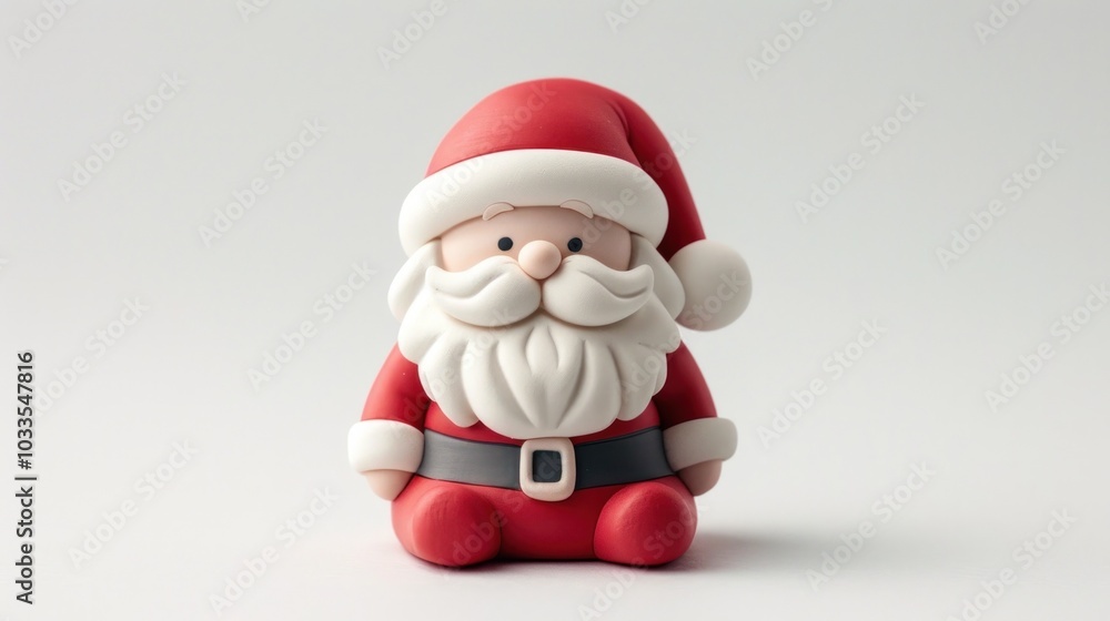 Adorable Plush Santa Claus Figurine with Jolly Facial Expression and Fluffy Textured Outfit for Christmas and Seasonal Holiday Adorable Plush Santa Claus Figurine with Jolly Facial Expression and Fluffy Textured Outfit for Christmas and Seasonal Holiday