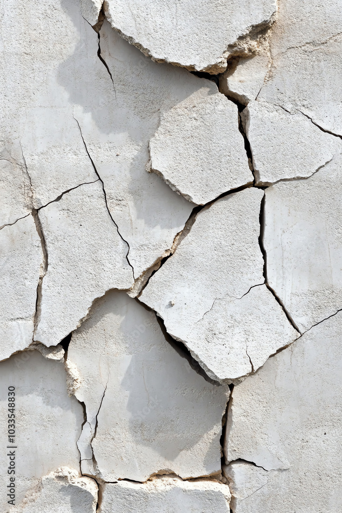 Obraz premium Cracked concrete wall with visible texture