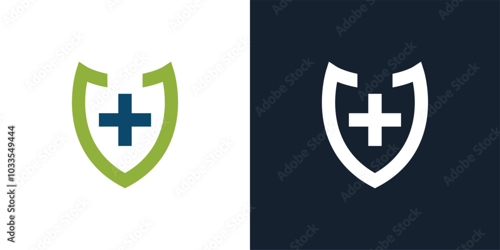 Medical Shield Logo Design. Health protection shield logo designs for medical clinic service. Medical Shield Logo Design. Health protection shield logo designs for medical clinic service.