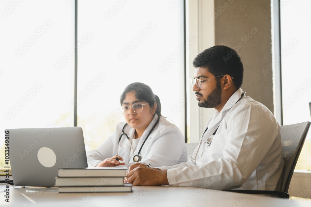 Indian medical student. Indian doctor. Concept of education Indian medical student. Indian doctor. Concept of education