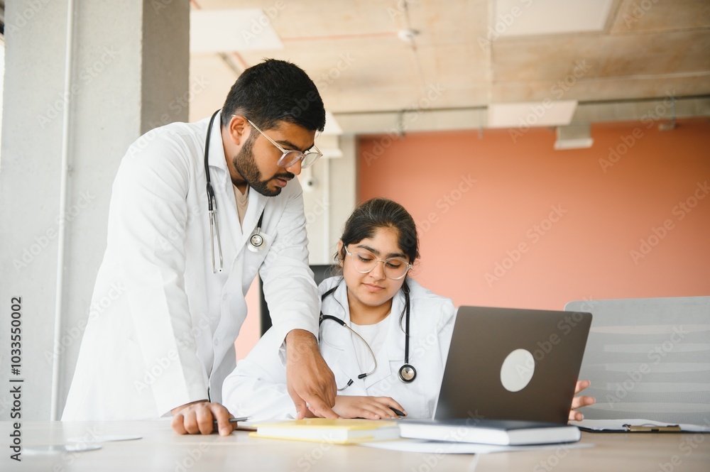 Indian Medical students. The concept of healthcare and medicine Indian Medical students. The concept of healthcare and medicine