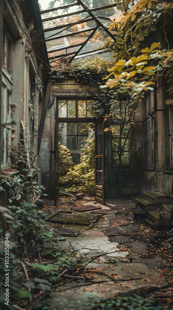 Overgrown Ruin: Nature Reclaims Abandoned Building Overgrown Ruin: Nature Reclaims Abandoned Building