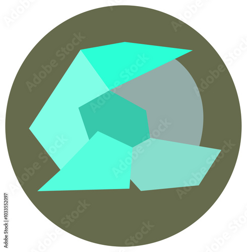 Vector illustration of the full face helmet