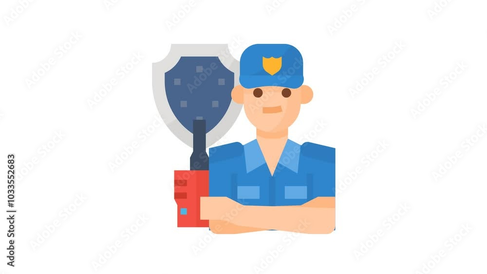 Security Guard Flat Icon Animation on Transparent Background. Character-animated icon motion graphic animation.
user avatar people concept icon animation 4k Video on alpha channel background Security Guard Flat Icon Animation on Transparent Background. Character-animated icon motion graphic animation.
user avatar people concept icon animation 4k Video on alpha channel background