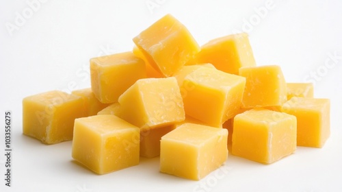 Vibrant Yellow Cheddar Cheese Blocks