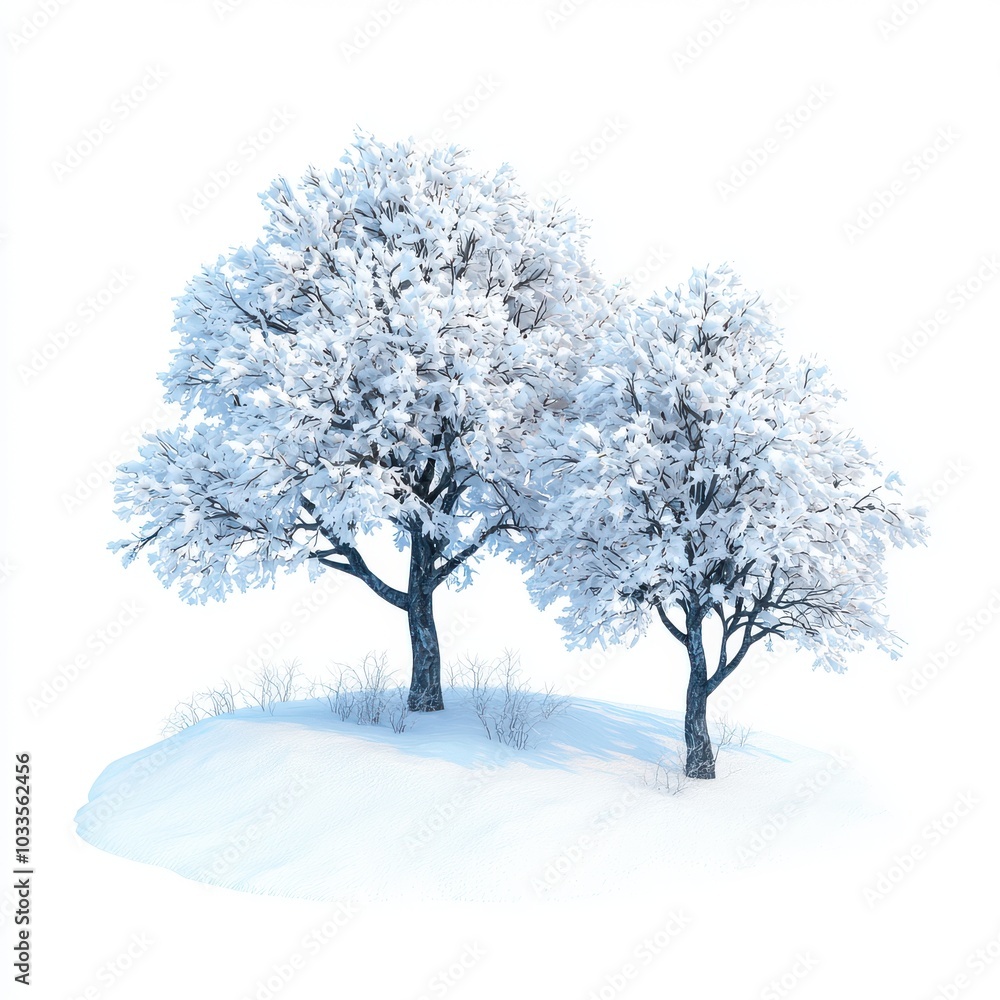 Peaceful Winter Forest with Snowy Trees Peaceful Winter Forest with Snowy Trees
