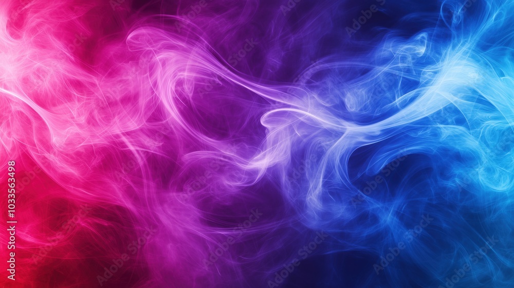 Colorful smoke abstract background, vibrant pink and blue swirls, ethereal design Colorful smoke abstract background, vibrant pink and blue swirls, ethereal design