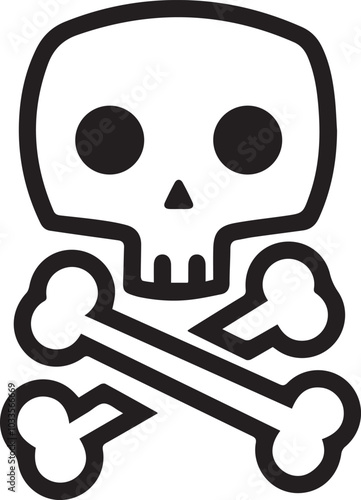 Skull icon symbol vector image illustration 