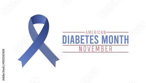 American Diabetes Month is observed every year on November. Medical Healthcare Awareness concept. background, placard, banner template Vector illustration design.