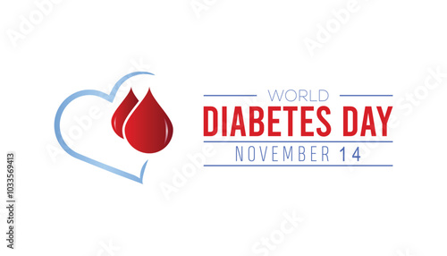 World Diabetes Day is observed every year on November. Medical Healthcare Awareness concept. background, placard, banner template Vector illustration design.