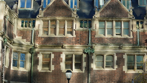 The beautiful campus autumn view in the University of Pennsylvania in Philadelphia photo