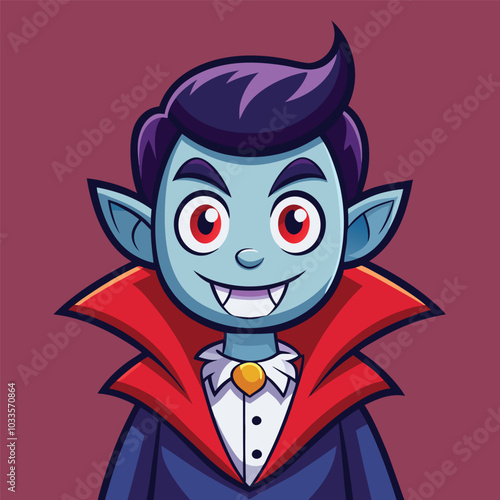 Cartoon Halloween Vampire. A fun vampire Halloween cartoon character illustration photo