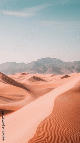 Beautiful Desert Landscape with Dynamic Dunes