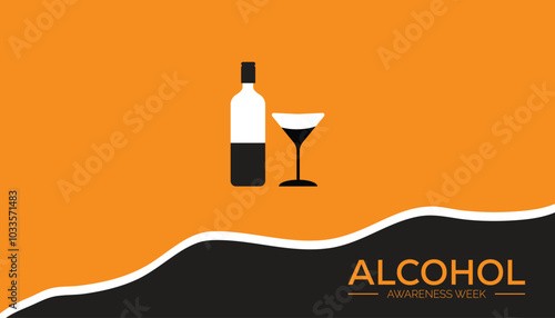 Alcohol Awareness Week is observed every year on November. Medical Healthcare Awareness concept. background, placard, banner template Vector illustration design.