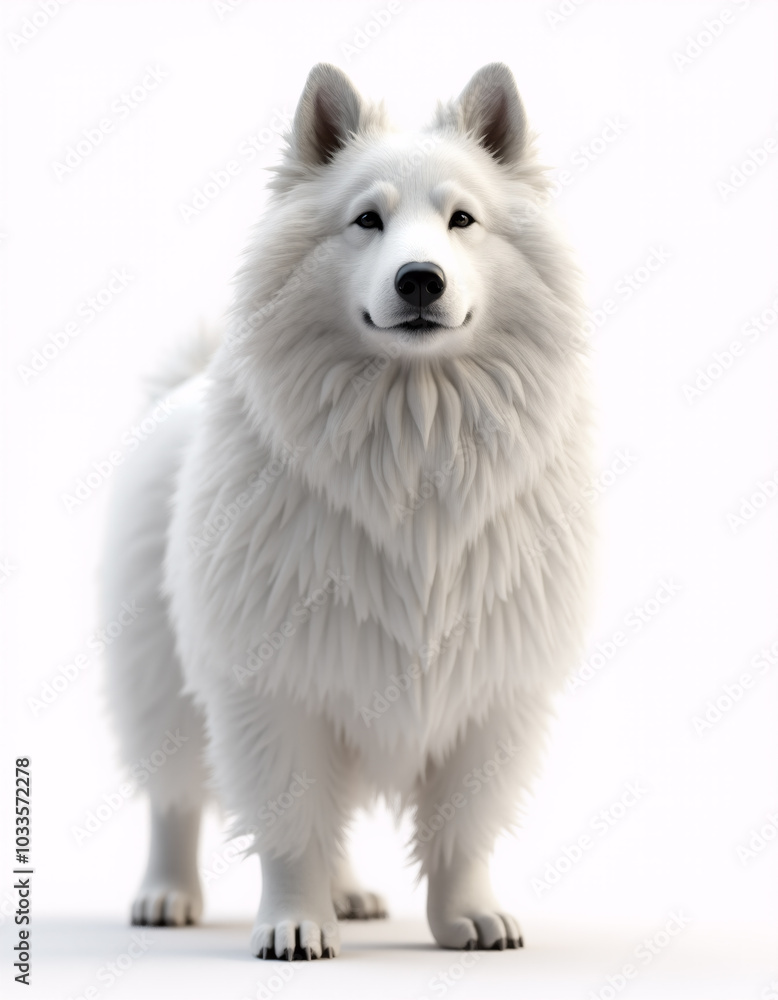 animal on white background. Generative ai. animal on white background. Generative ai.