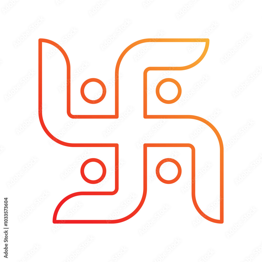 Swistika gradient icon with white background vector stock illustration Swistika gradient icon with white background vector stock illustration