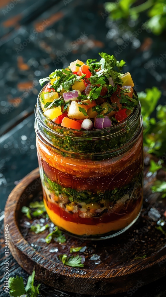 Vibrant Soup Served in a Mason Jar Vibrant Soup Served in a Mason Jar