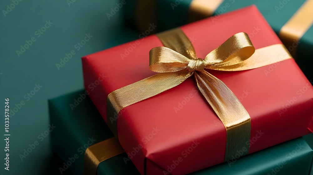 Festive gift boxes wrapped in colorful paper Festive gift boxes wrapped in colorful paper