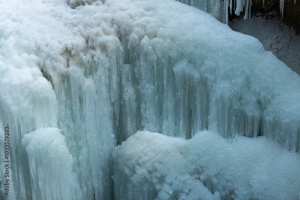 Partnachklamm or Partnach gorge in wintertime