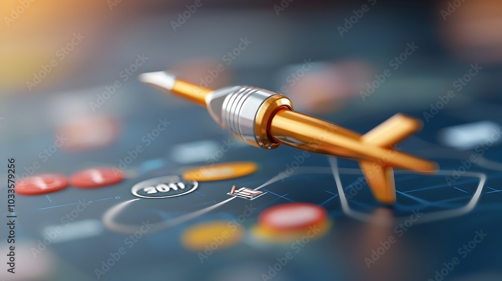 A large arrow piercing through a map of global financial markets A large arrow piercing through a map of global financial markets