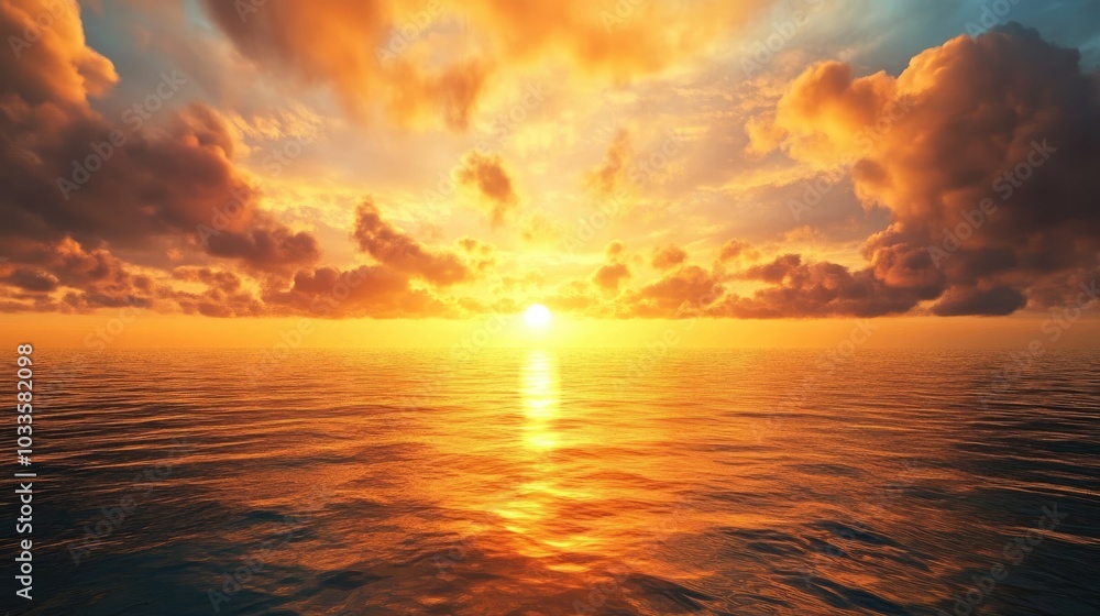 A breathtaking sunrise over the ocean, with golden rays spreading across the water, symbolizing the start of a new chapter A breathtaking sunrise over the ocean, with golden rays spreading across the water, symbolizing the start of a new chapter