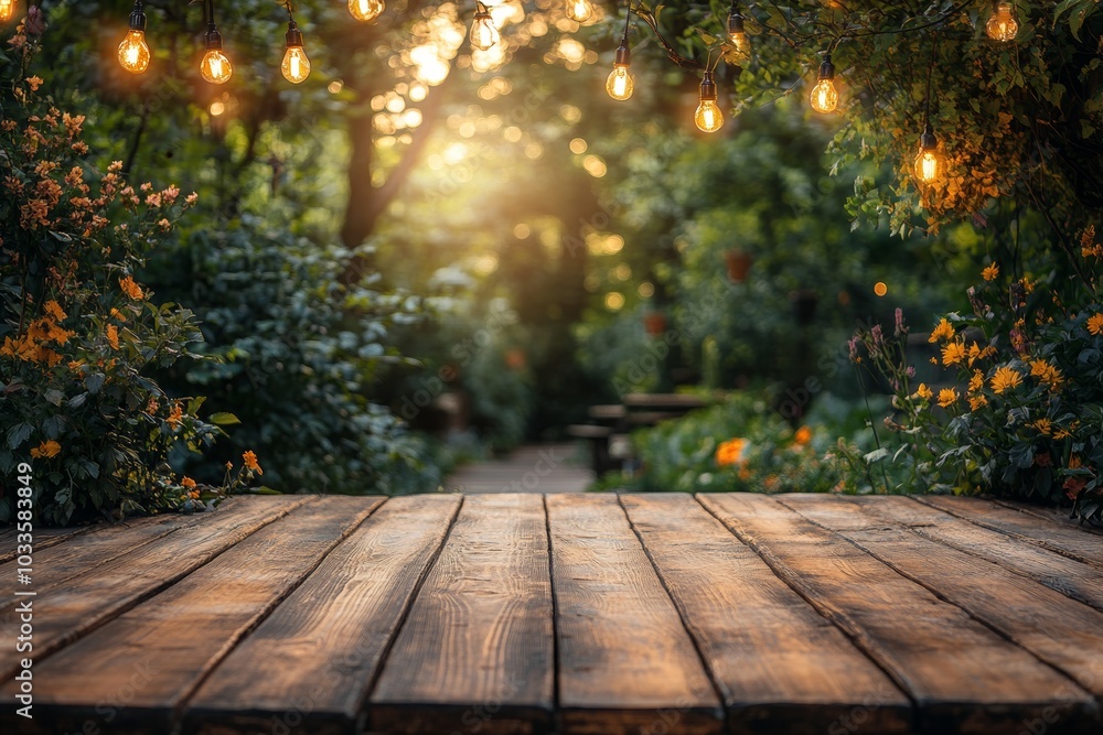 The background of the image is blurred and shows an empty wooden table The background of the image is blurred and shows an empty wooden table
