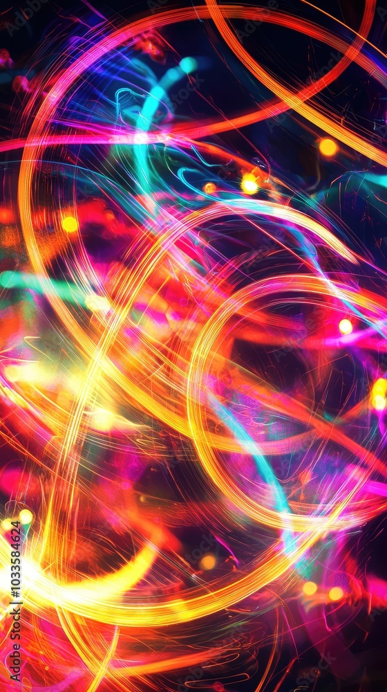 Obraz premium Mesmerizing Abstract Light Swirls Background