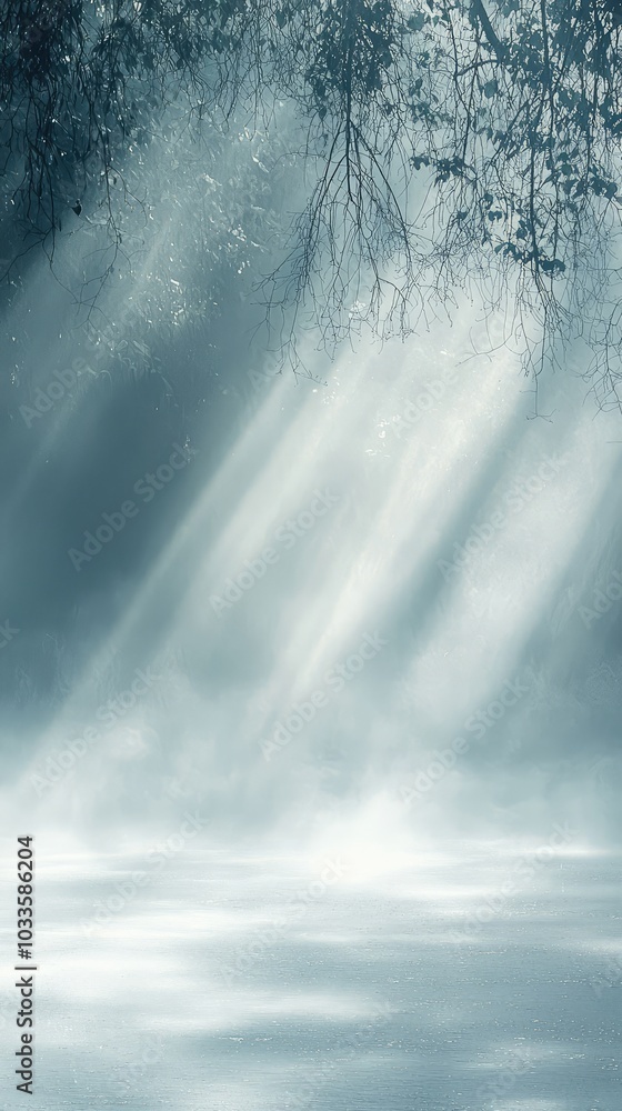 Serene Abstract Background with Soft Light Effects