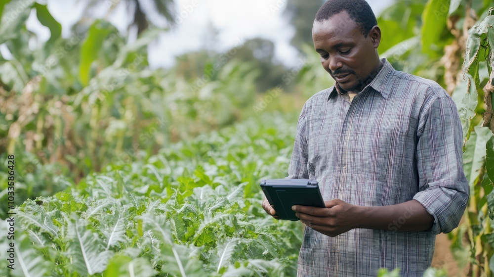 Fototapeta premium Kenya, South Africa-based digital farming platform offers farmers data-driven solutions for crop management and pest control