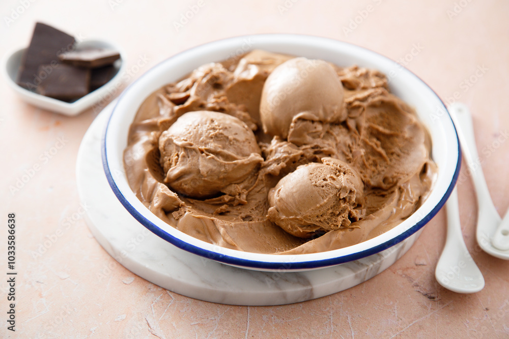 Homemade chocolate ice cream Homemade chocolate ice cream