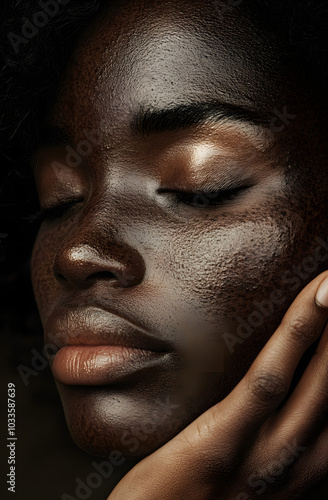 Serene Portrait of a Diverse Woman Emphasizing Beauty and Diversity in Artistic Photography