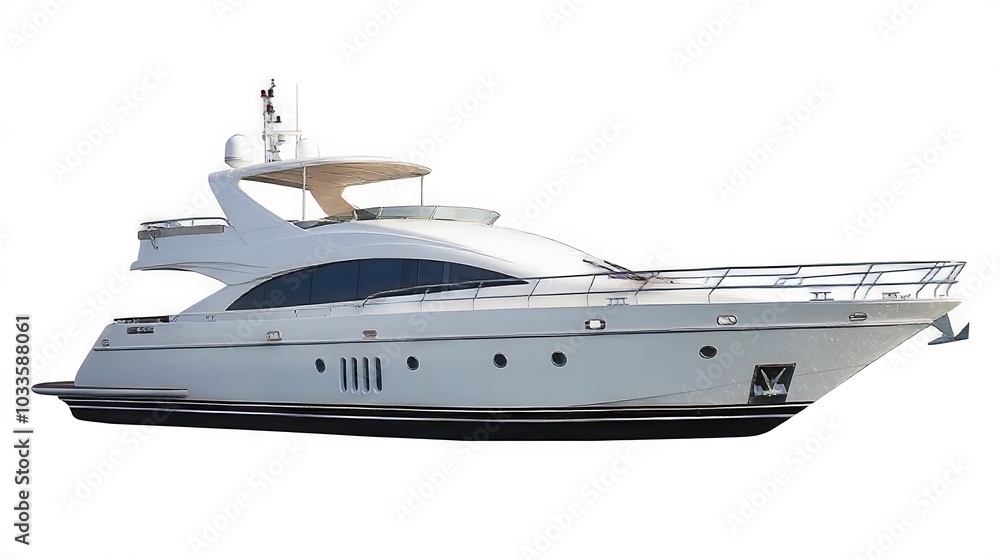 Motor boat for the rest isolated on a white background. Motor boat for the rest isolated on a white background.