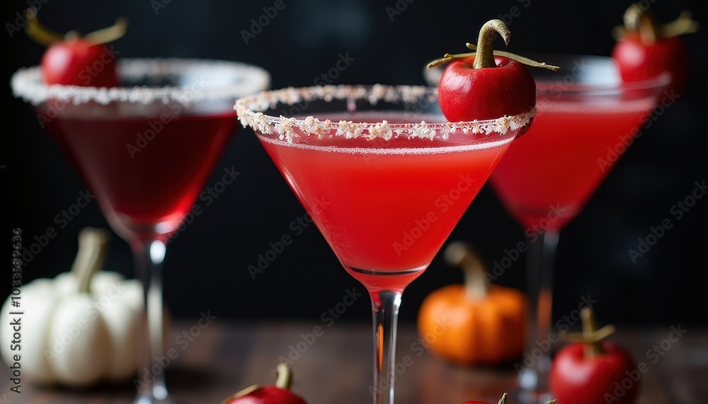Horror-Themed Black and Red Cocktails with Spooky Garnishes Perfect for a Frightening Halloween Party Horror-Themed Black and Red Cocktails with Spooky Garnishes Perfect for a Frightening Halloween Party
