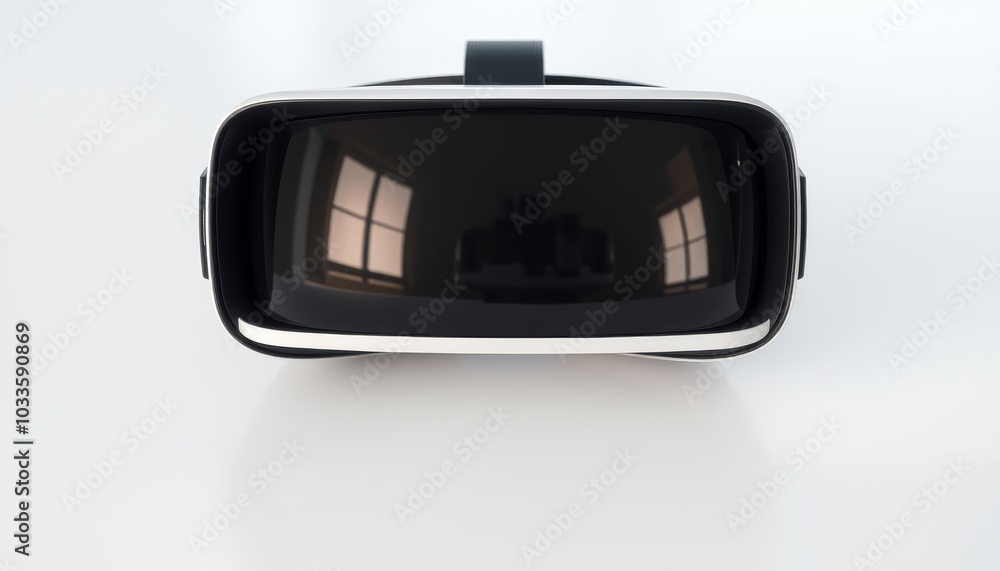 Modern VR Headset on Minimalist Background Modern VR Headset on Minimalist Background