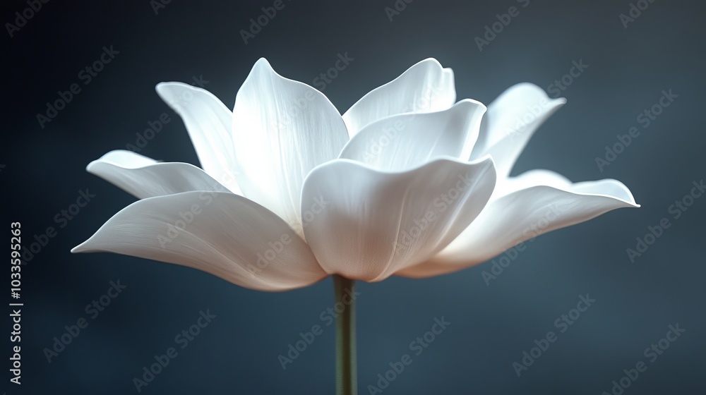 A white flower is the main focus of the image A white flower is the main focus of the image