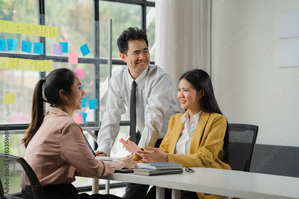 Collaborative Brainstorming: A diverse team of professionals engaged in a lively brainstorming session, surrounded by colorful sticky notes. Collaborative Brainstorming: A diverse team of professionals engaged in a lively brainstorming session, surrounded by colorful sticky notes.