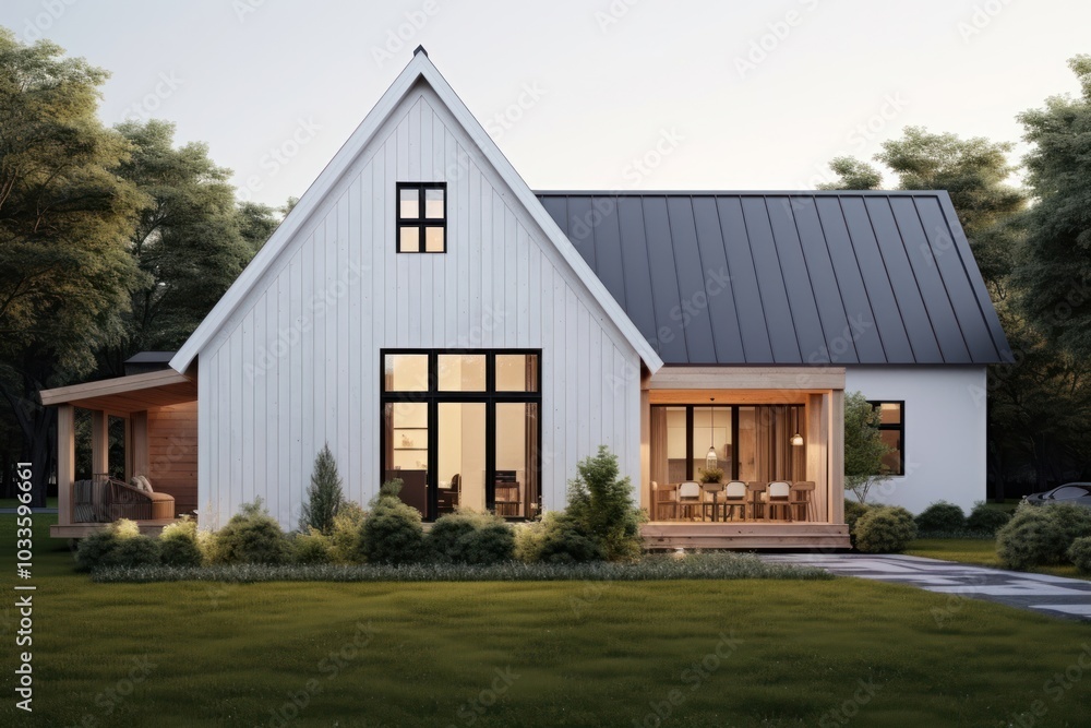 Minimalist house architecture farmhouse building. Minimalist house architecture farmhouse building.