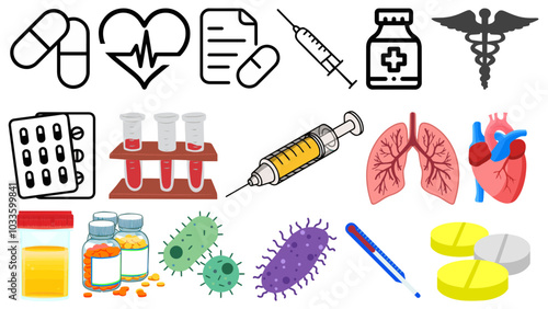 set of medicine,doctor,health 