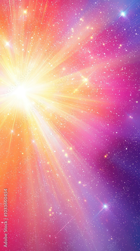 Radiant Abstract Background with Sunbursts and Light Radiant Abstract Background with Sunbursts and Light