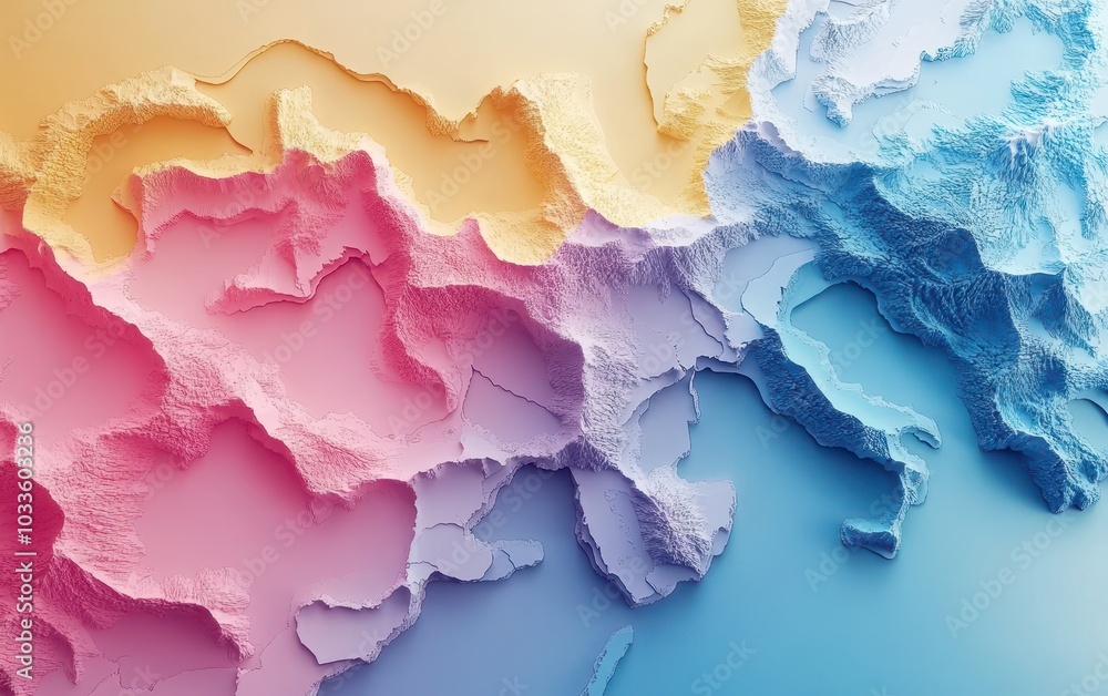 Abstract Landscape with Colorful Mountains Abstract Landscape with Colorful Mountains
