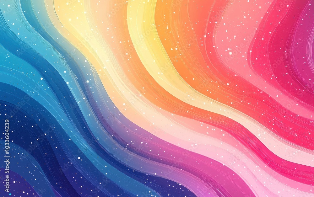 Abstract Wavy Rainbow Background Abstract Wavy Rainbow Background