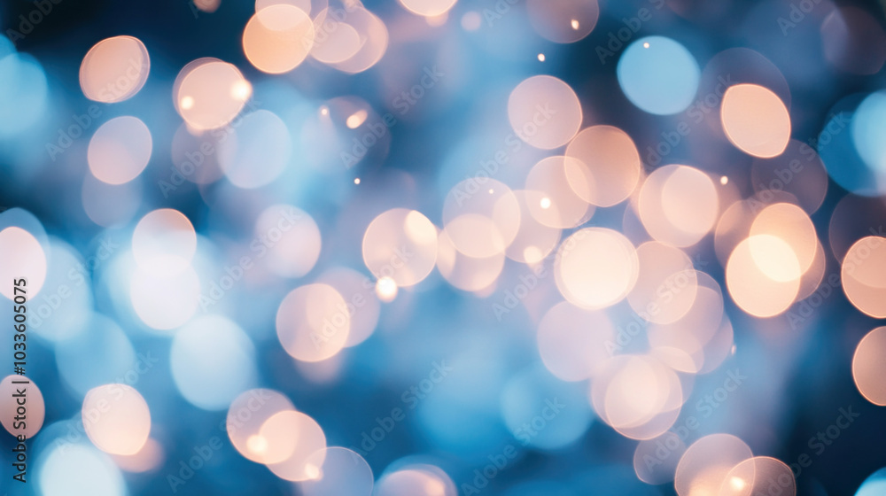 Abstract blue background with golden bokeh, festive photo background Abstract blue background with golden bokeh, festive photo background