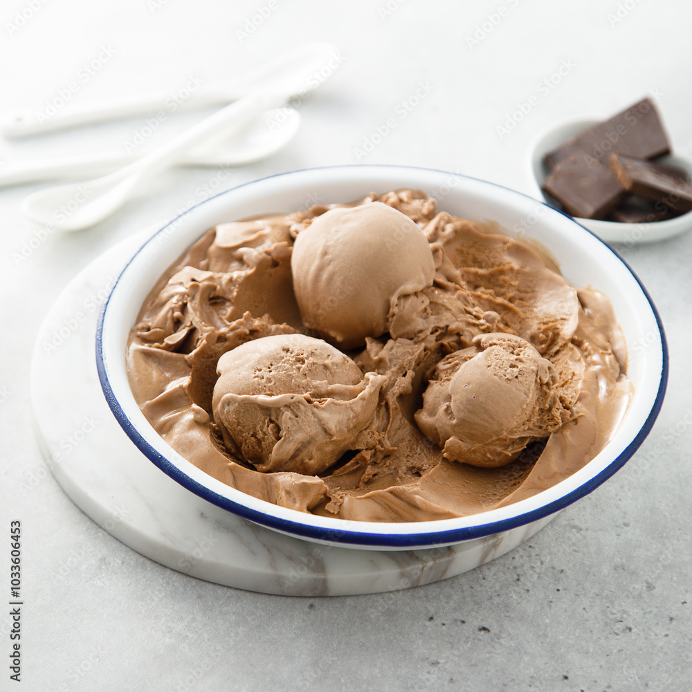 Homemade chocolate ice cream Homemade chocolate ice cream