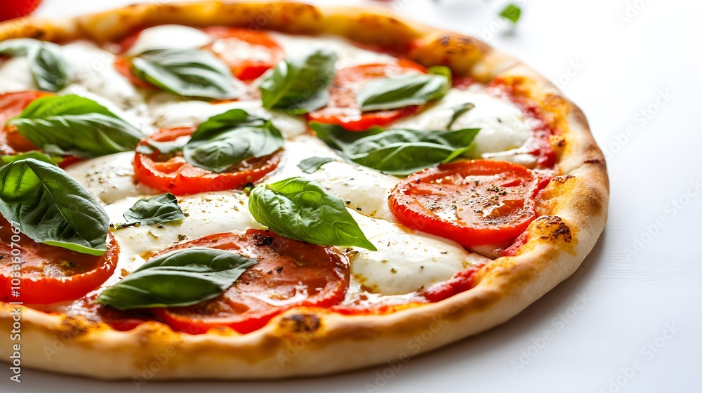 Delicious Italian Margherita Pizza Freshly Prepared Delicious Italian Margherita Pizza Freshly Prepared