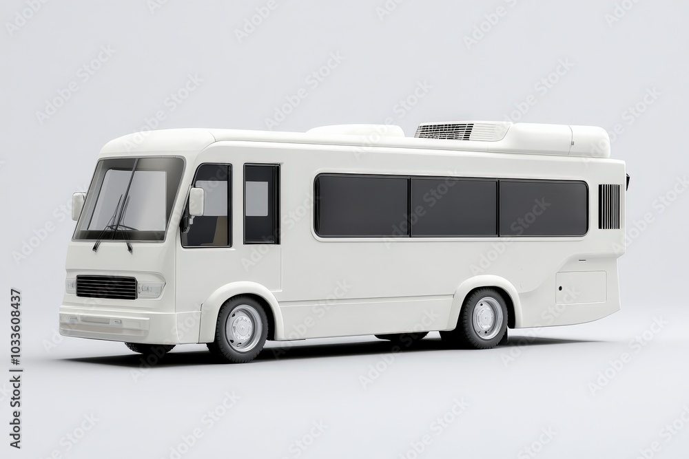 Tour Bus. White Passenger Bus for Charter and Business Travel Tour Bus. White Passenger Bus for Charter and Business Travel