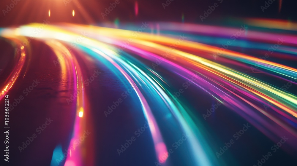 High-contrast rainbow light leaks with streaks of bright colors cutting through dark backgrounds, creating a dramatic effect that emphasizes movement and vibrancy. High-contrast rainbow light leaks with streaks of bright colors cutting through dark backgrounds, creating a dramatic effect that emphasizes movement and vibrancy.