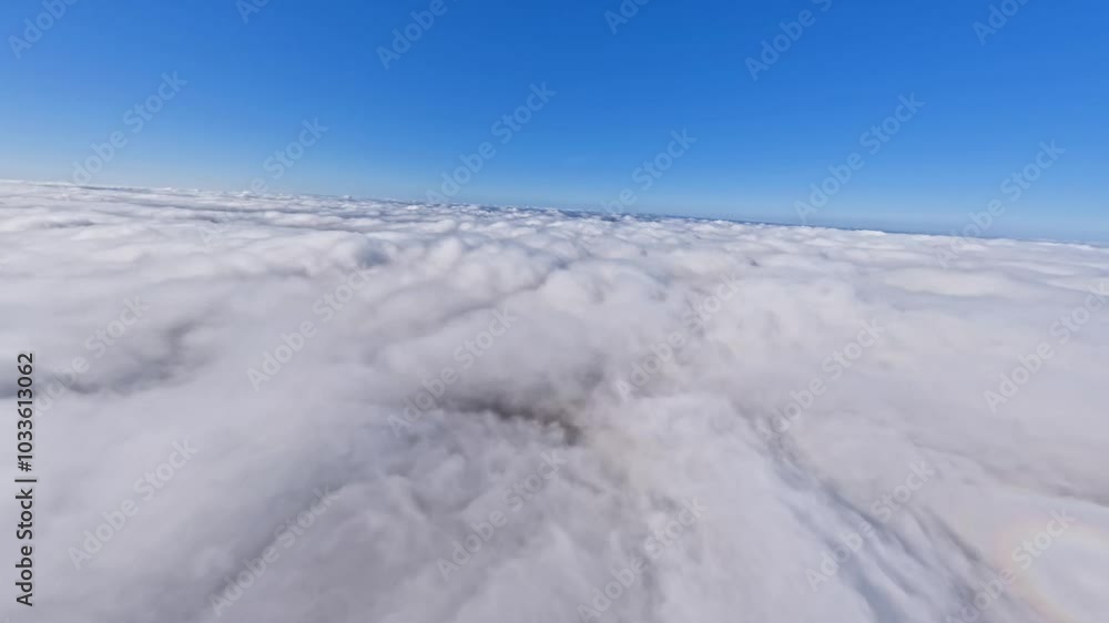 Aerial landscape above the clouds with beauty sunlight blue sky Aerial landscape above the clouds with beauty sunlight blue sky